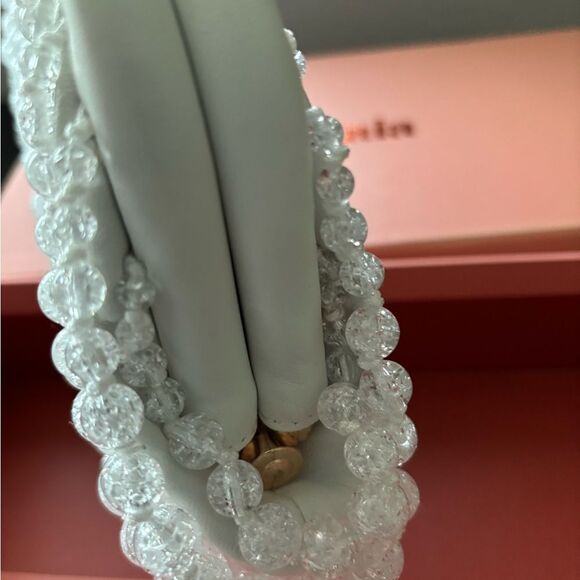 NWOT cult Gaia White Beaded Clutch - Picture 10 of 16